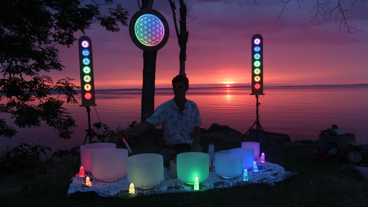 sound healing sunset
